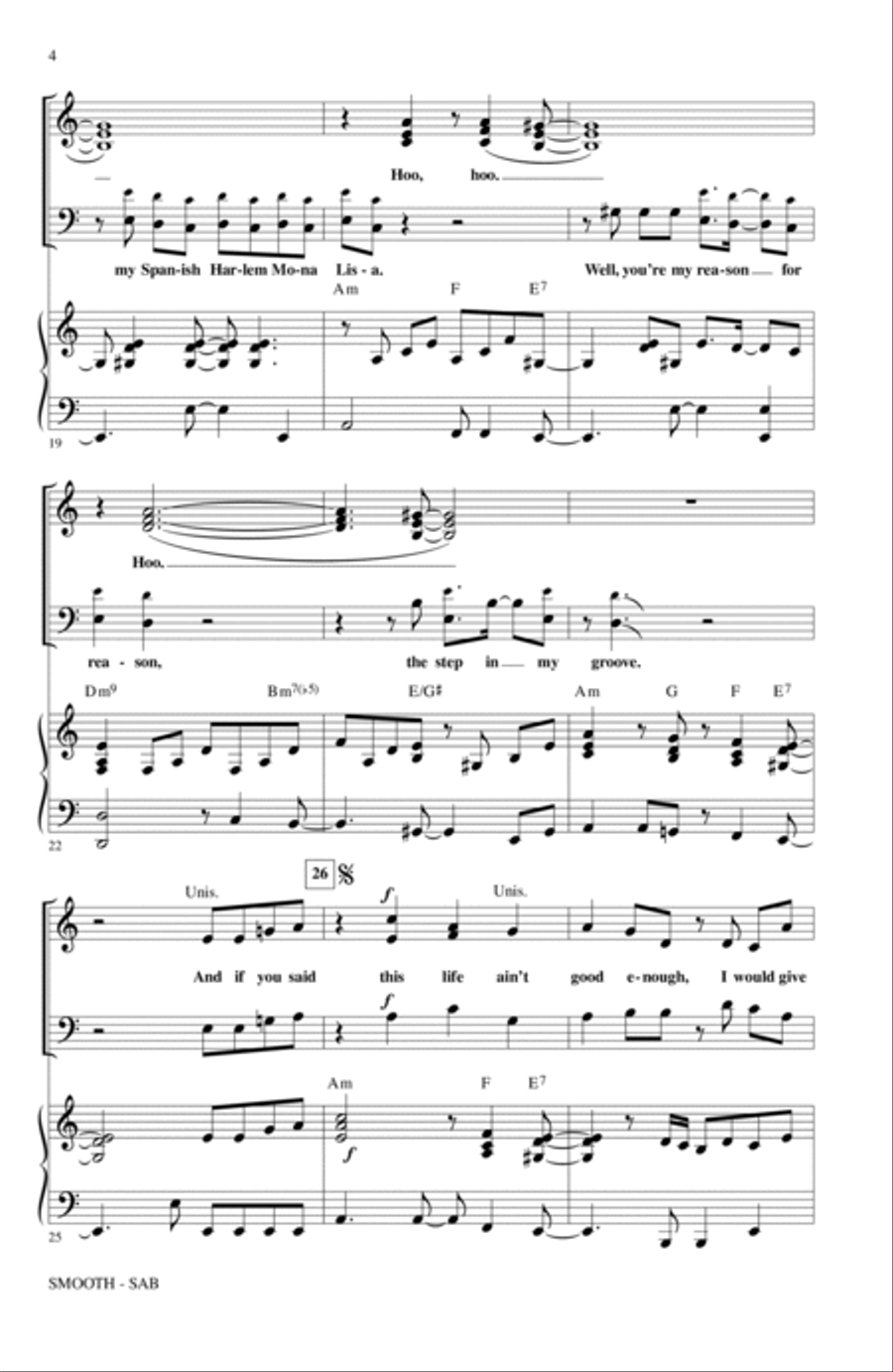 Smooth (arr. Mac Huff) Smooth (arr. Mac Huff) 3-Part scores gallery preview page 3