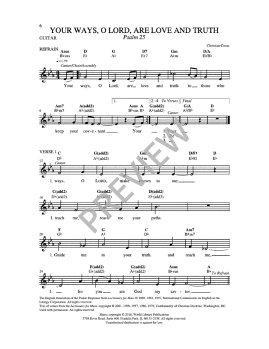 Your Ways, O Lord, Are Love and Truth Your Ways, O Lord, Are Love and Truth 4-Part scores gallery preview page 7