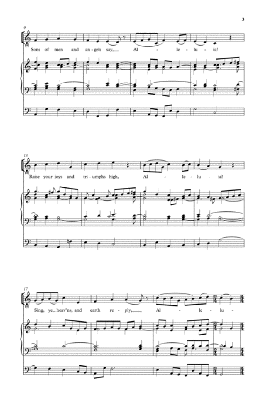 Christ the Lord is risen today 4-Part scores gallery preview page 3
