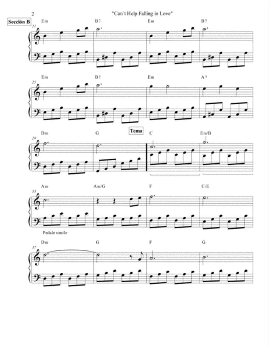 Can't Help Falling In Love Small Ensemble scores gallery preview page 2