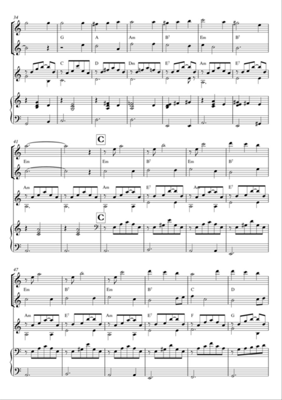 Instrumental Interlude 2'11 for 2 flutes, guitar and/or piano by Simon Peberdy image number null