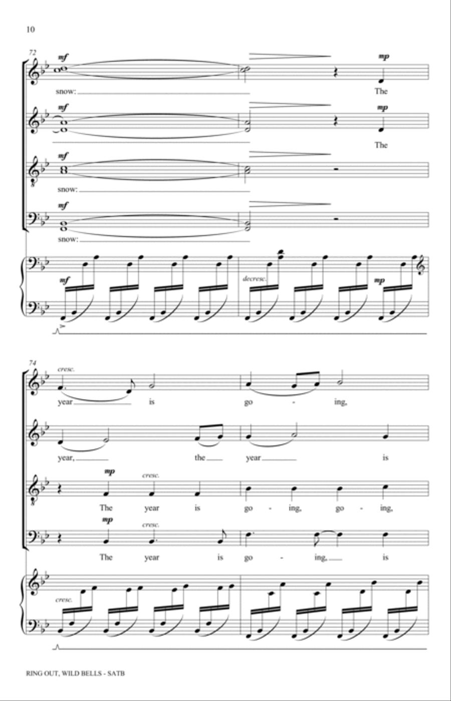 Ring Out, Wild Bells Ring Out, Wild Bells 4-Part scores gallery preview page 10