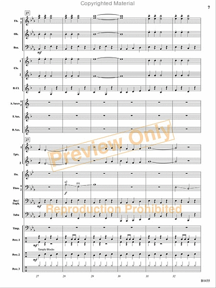 Grandma Got Run Over by a Reindeer Concert Band scores gallery preview page 20