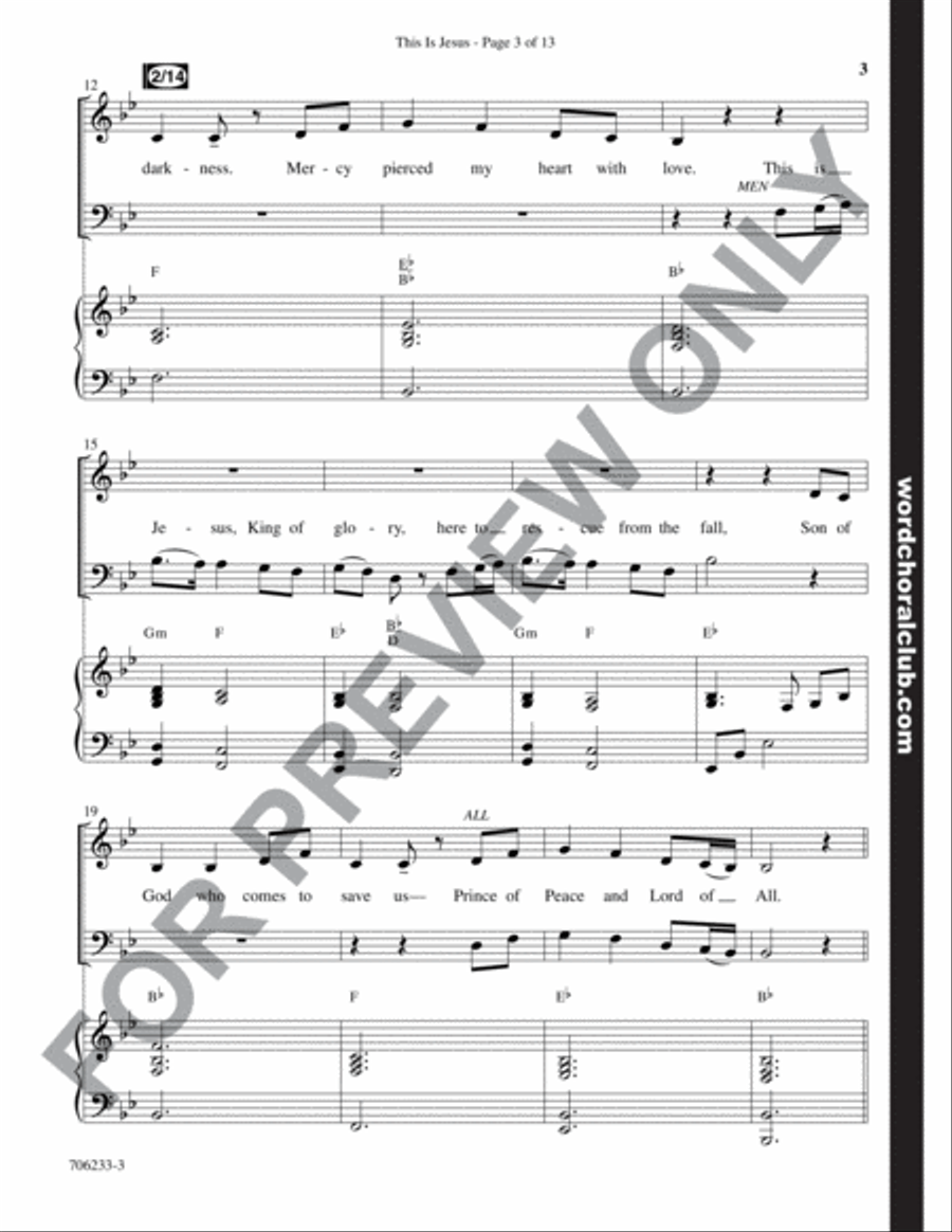 This Is Jesus - Anthem 4-Part scores gallery preview page 4