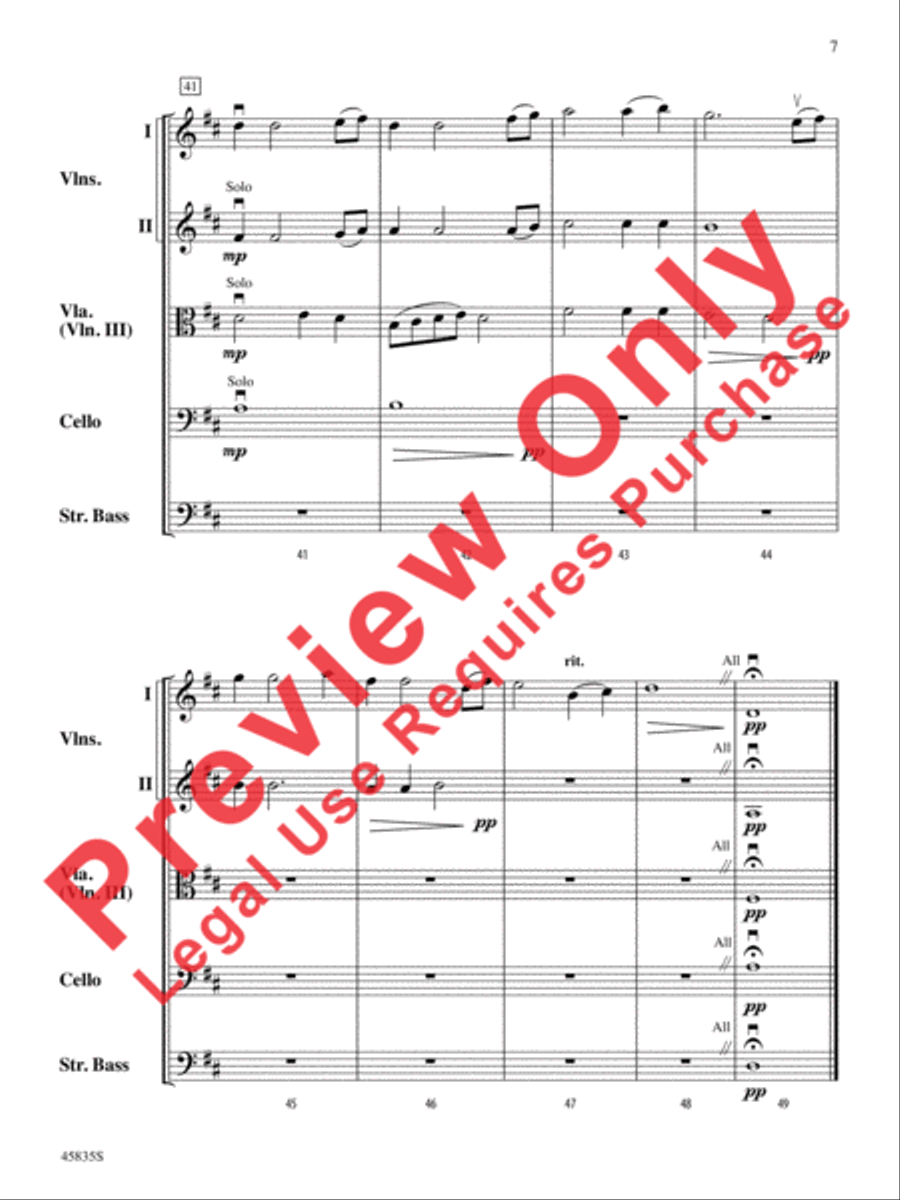 Away in a Manger Away in a Manger String Orchestra scores gallery preview page 7
