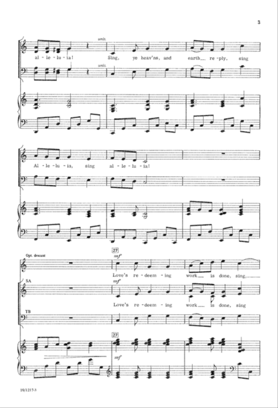 Sing Alleluia Sing Alleluia 4-Part scores gallery preview page 3