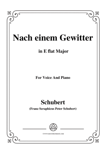 Schubert-Nach einem Gewitter in E flat Major,for voice and piano image number null