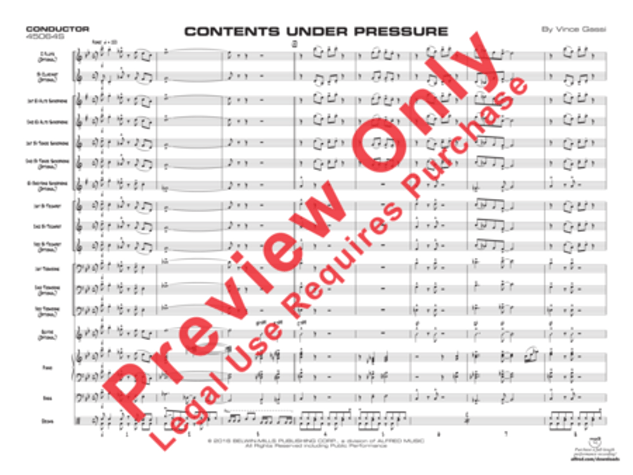 Contents Under Pressure Jazz Ensemble scores gallery preview page 4