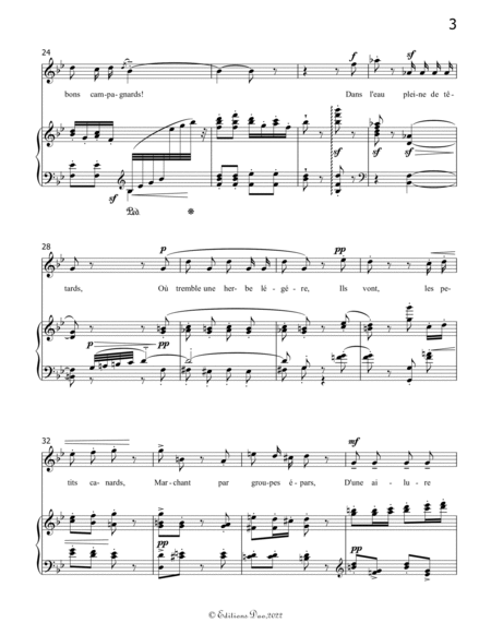 Villanelle des petits canards, by Chabrier, in B flat Major