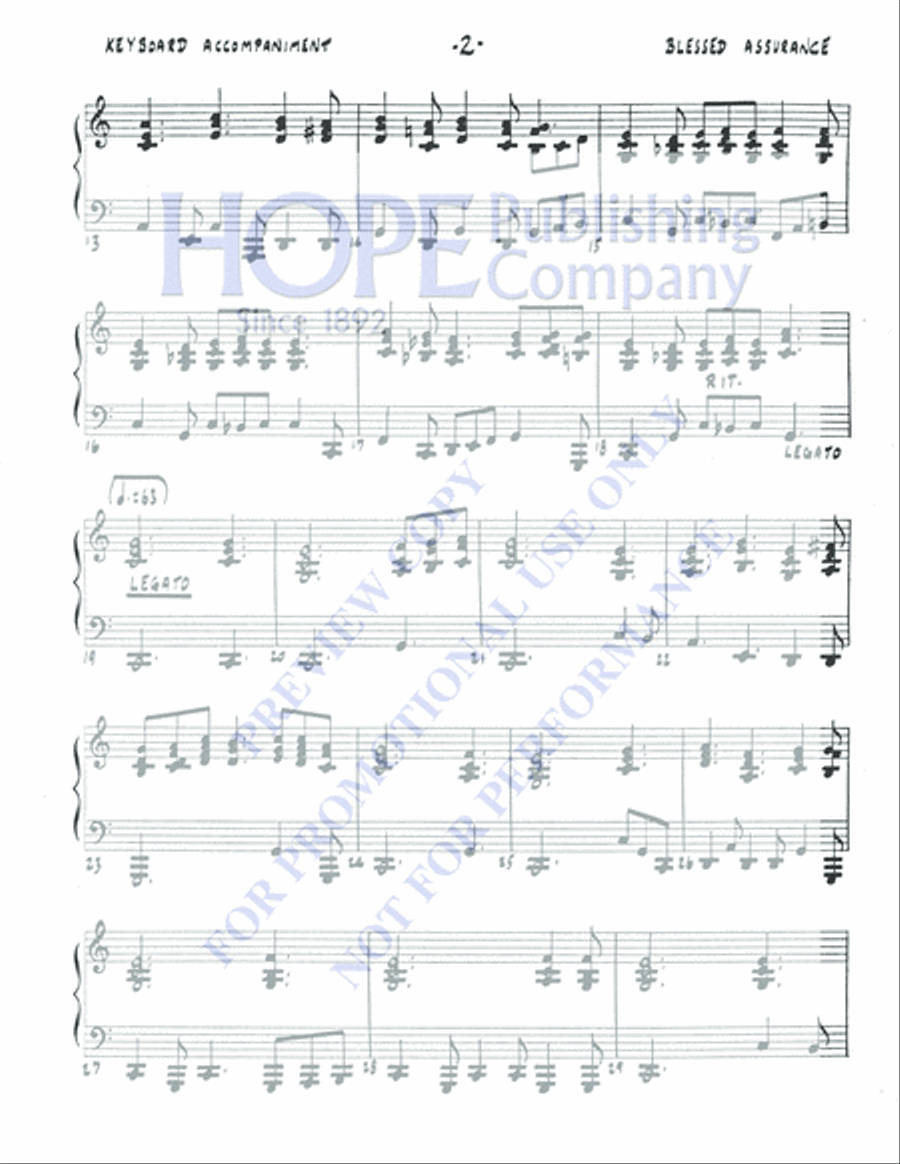 Blessed Assurance 5-Octaves scores gallery preview page 2