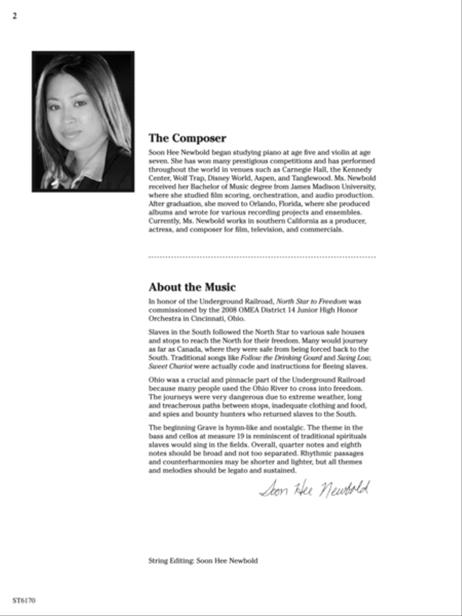 North Star to Freedom (In Honor of the Underground Railroad): Score String Orchestra scores gallery preview page 2