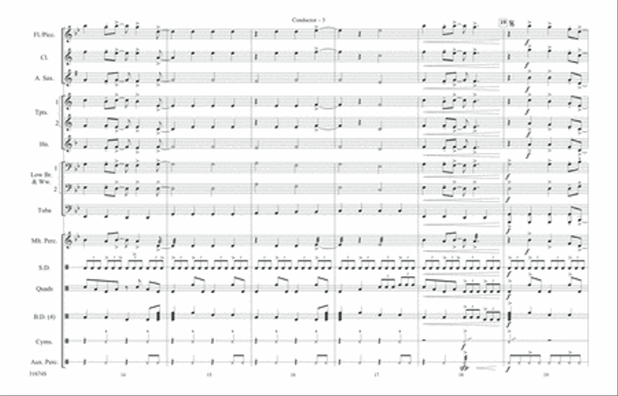 I Kissed a Girl: Score Marching Band scores gallery preview page 3