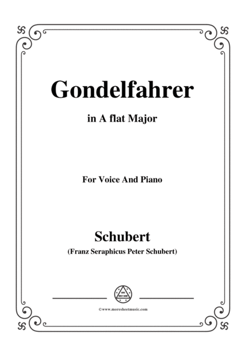 Schubert-Gondelfahrer,in A flat Major,for Voice&Piano image number null