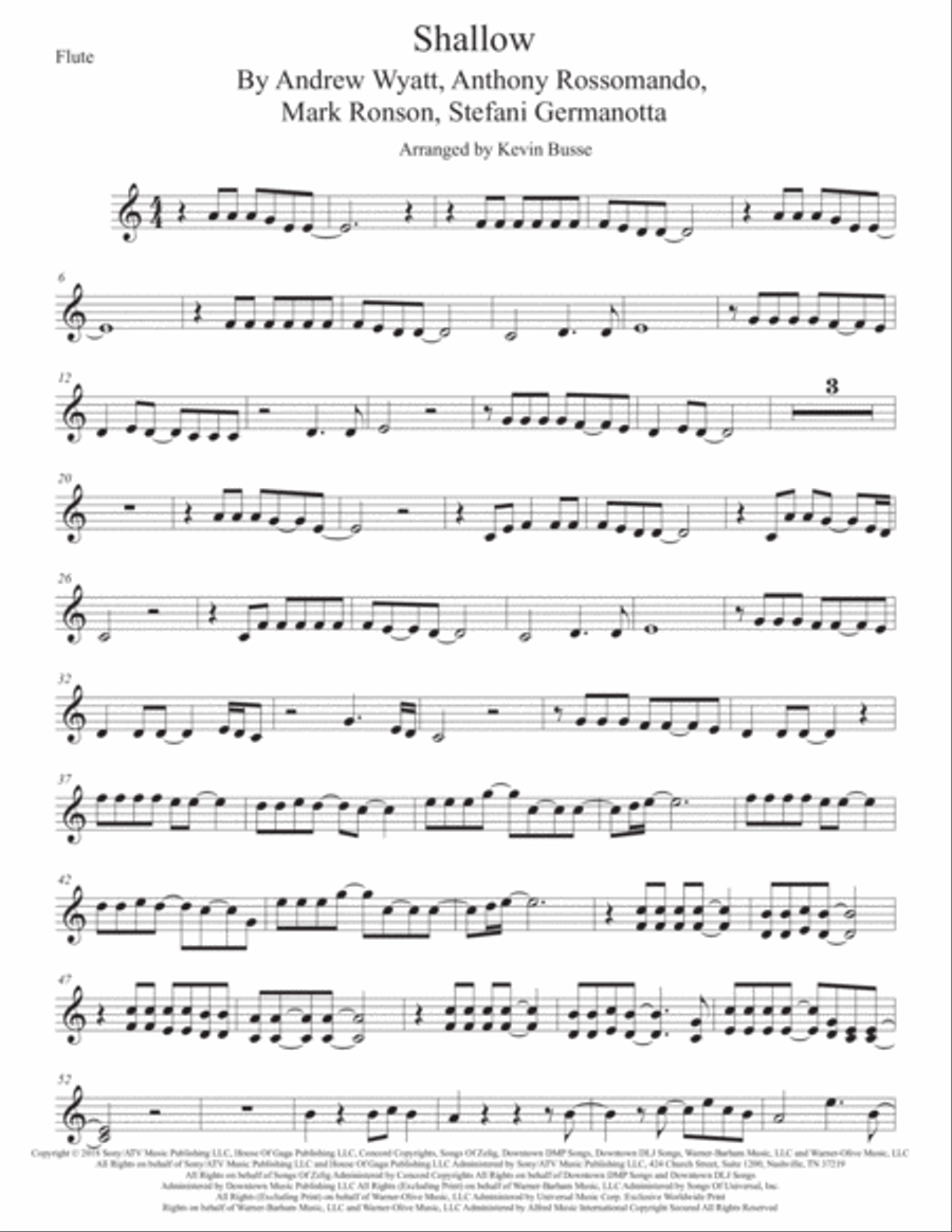 Shallow Flute Solo scores gallery preview page 1