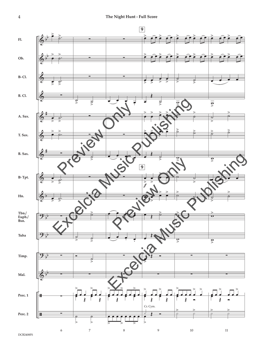 The Night Hunt The Night Hunt Concert Band scores gallery preview page 5