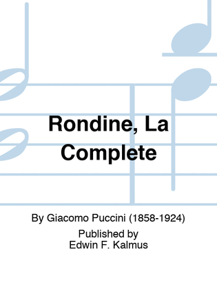 Book cover for Rondine, La Complete