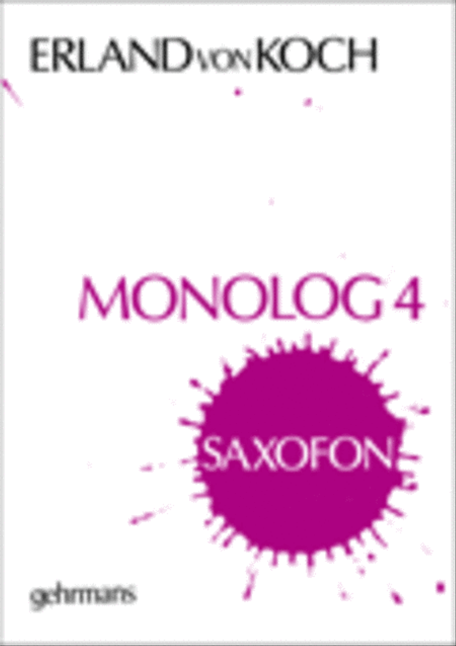 Monolog 4 Saxophone Solo scores gallery preview page 1