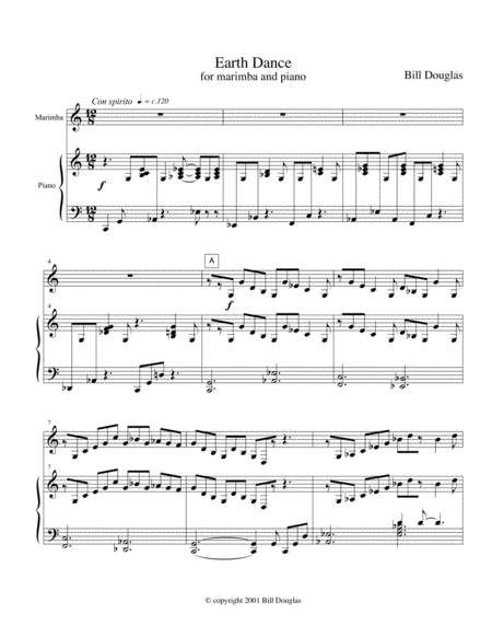 Douglas, Bill. "Earth Dance" (Marimba & Piano)