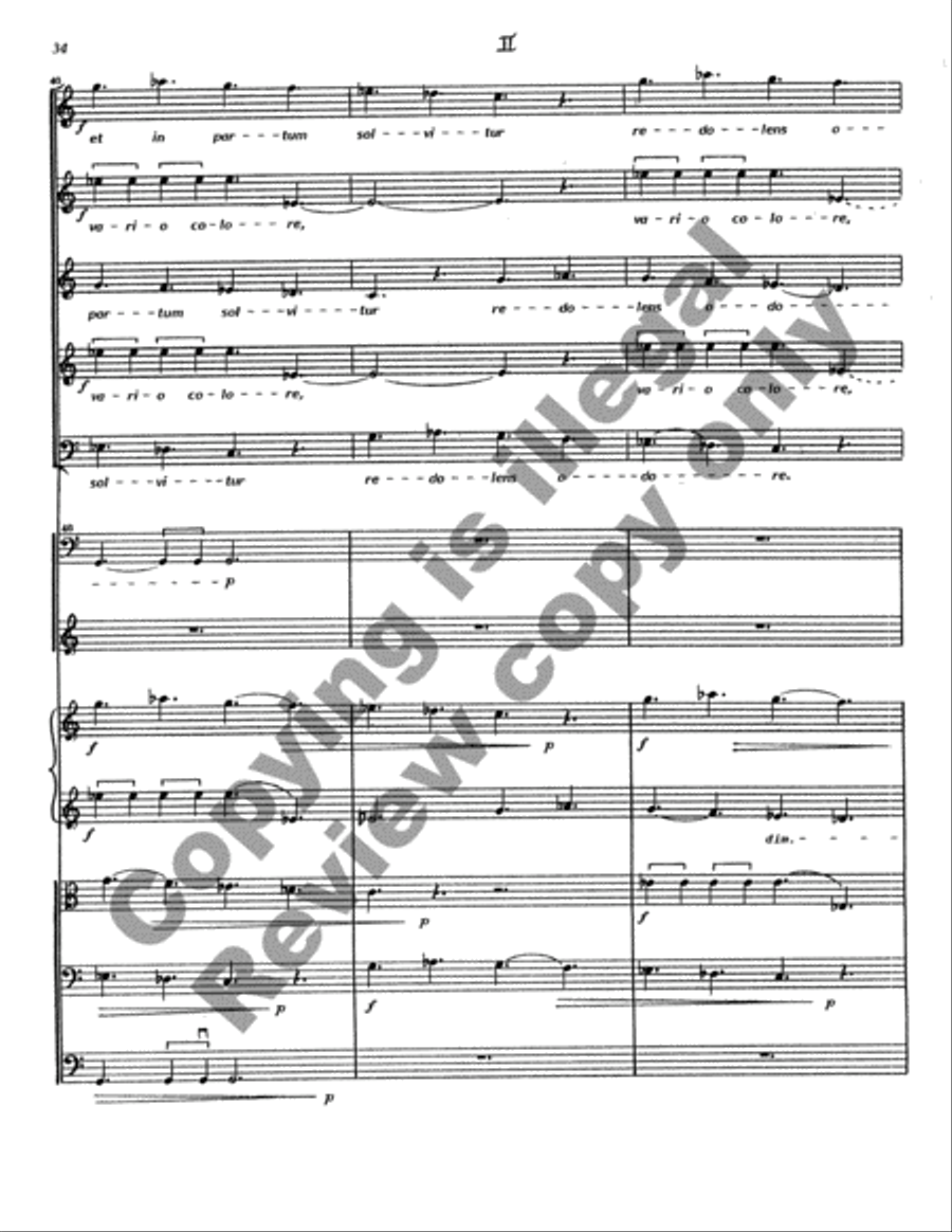 Cantata Rustica (Full/Choral Score) Choir scores gallery preview page 35