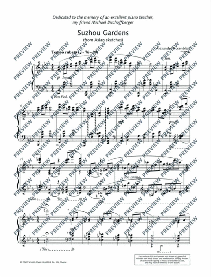 Suzhou Gardens Piano Solo scores gallery preview page 4