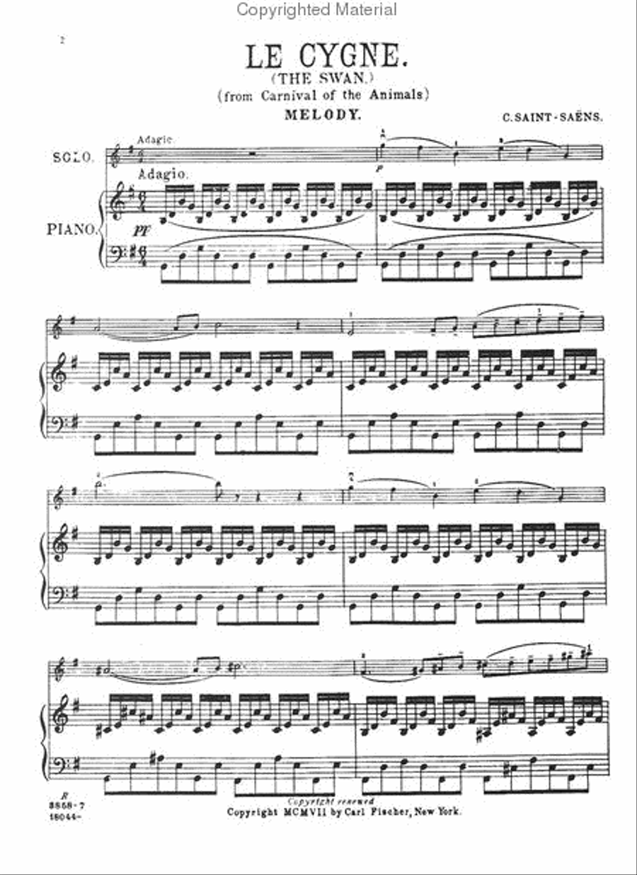 Le Cygne Le Cygne Violin Solo scores gallery preview page 2