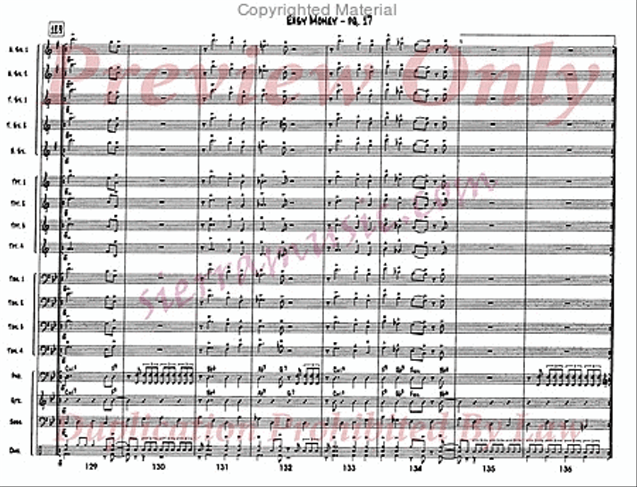 Easy Money Easy Money Big Band scores gallery preview page 18