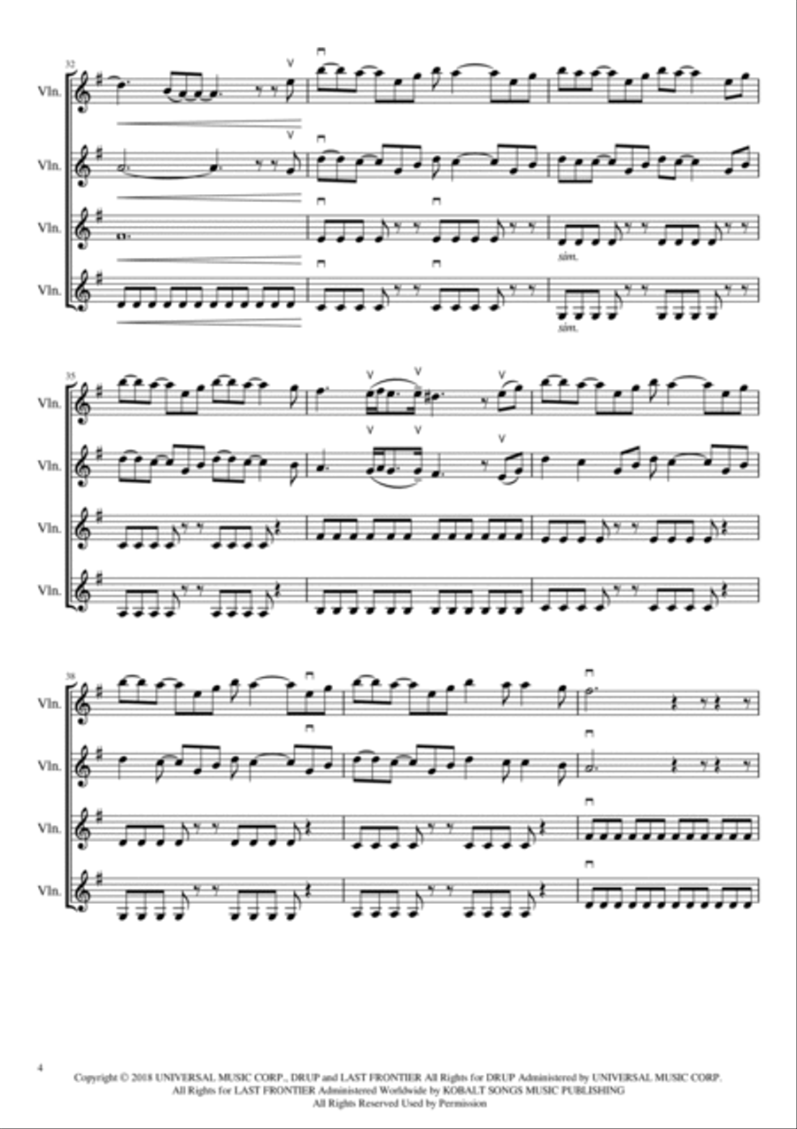 Idontwannabeyouanymore String Quartet scores gallery preview page 4
