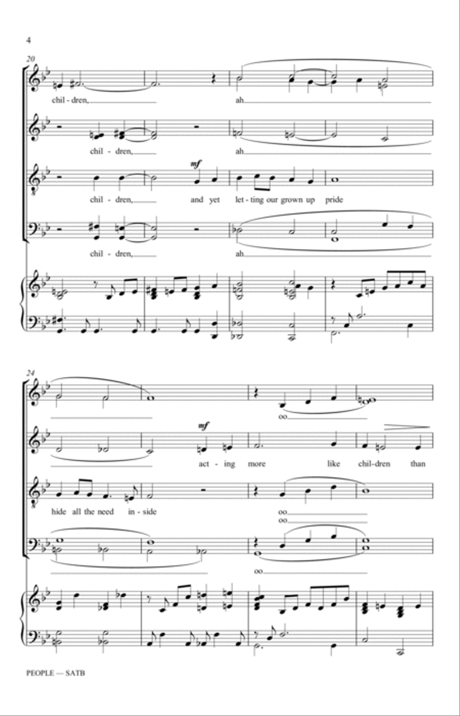 People (from Funny Girl) (arr. Mac Huff) 4-Part scores gallery preview page 4