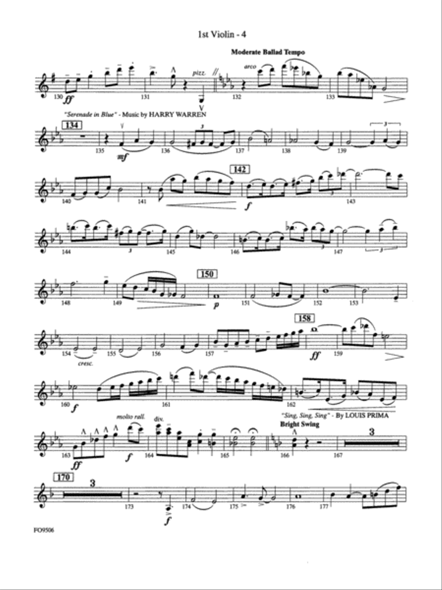 A Salute to the Big Bands: 1st Violin Full Orchestra scores gallery preview page 4