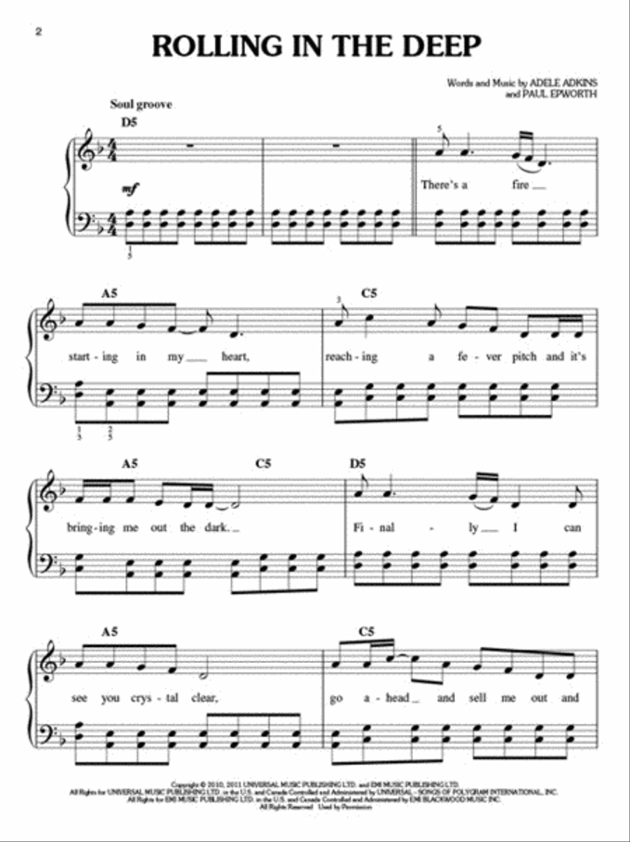 Adele – 21 Easy Piano scores gallery preview page 3
