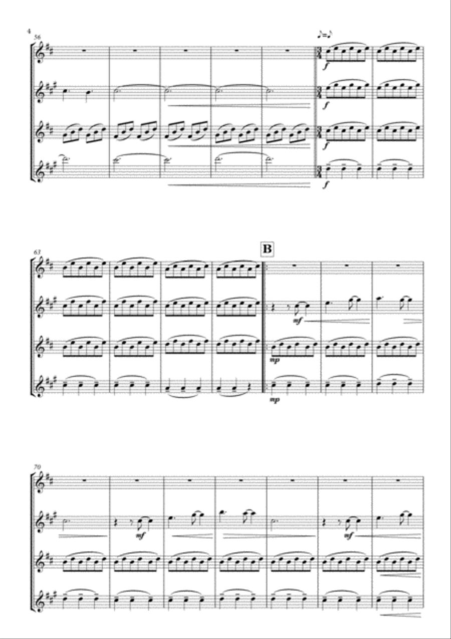 Downton Abbey (theme) Woodwind Quartet scores gallery preview page 6