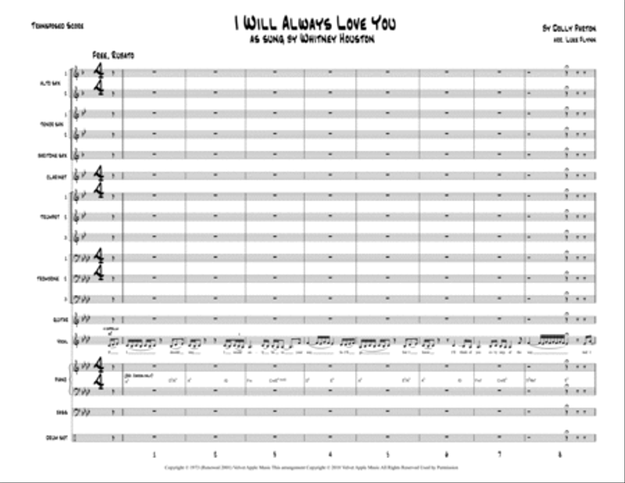 I Will Always Love You Jazz Ensemble scores gallery preview page 4