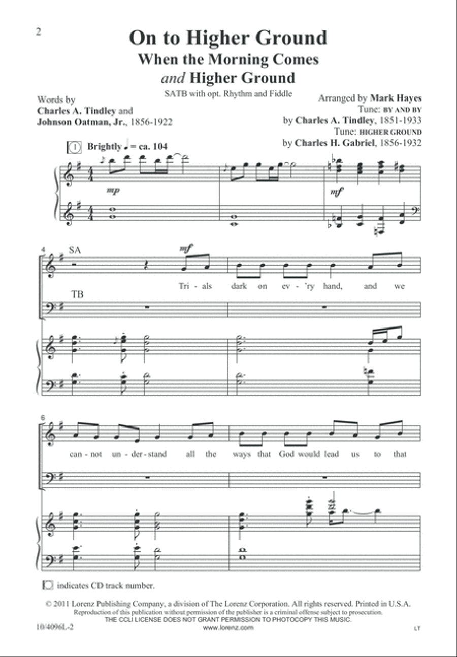 On to Higher Ground 4-Part scores gallery preview page 2