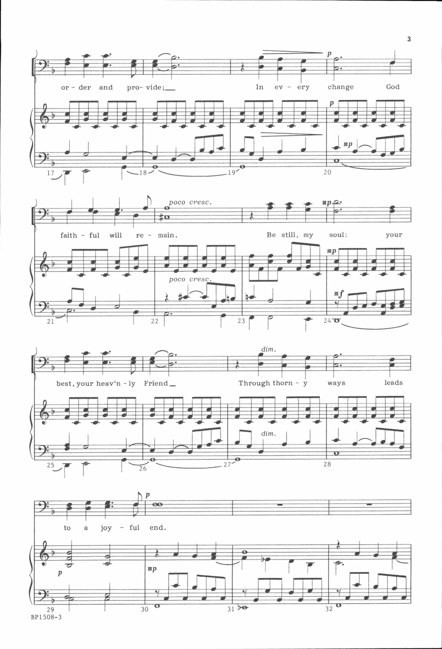 Be Still, My Soul - Courtney 4-Part scores gallery preview page 3