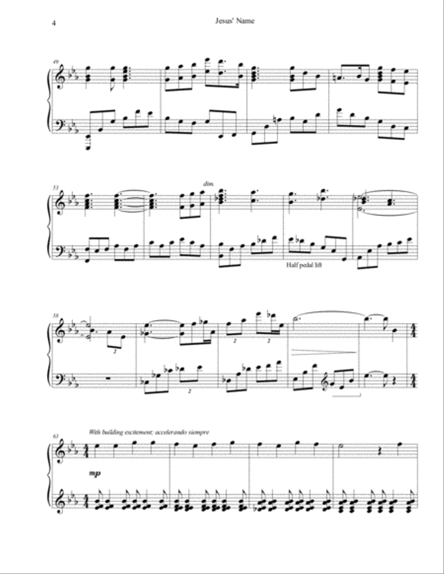 Jesus' Name Jesus' Name Small Ensemble scores gallery preview page 4