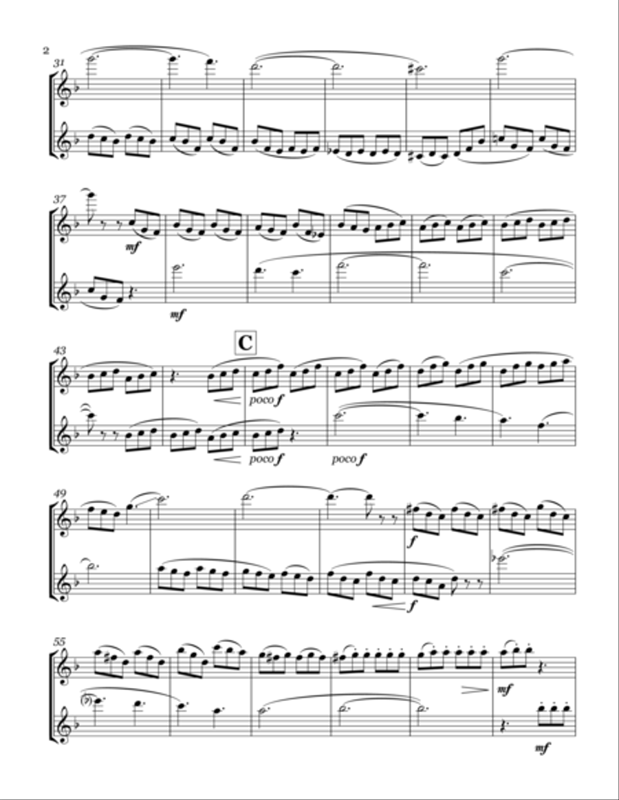 Tarantella for two flutes Flute Duet scores gallery preview page 5