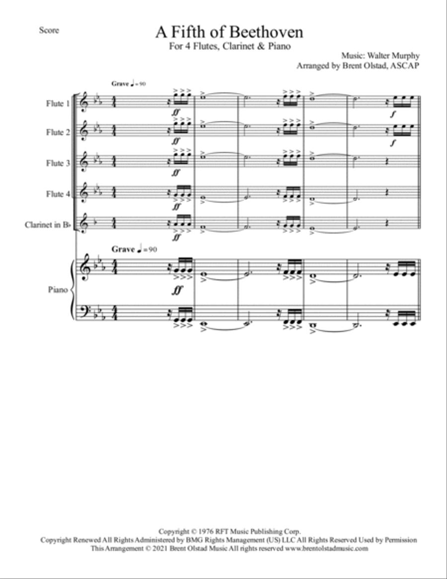 A Fifth Of Beethoven Small Ensemble scores gallery preview page 2