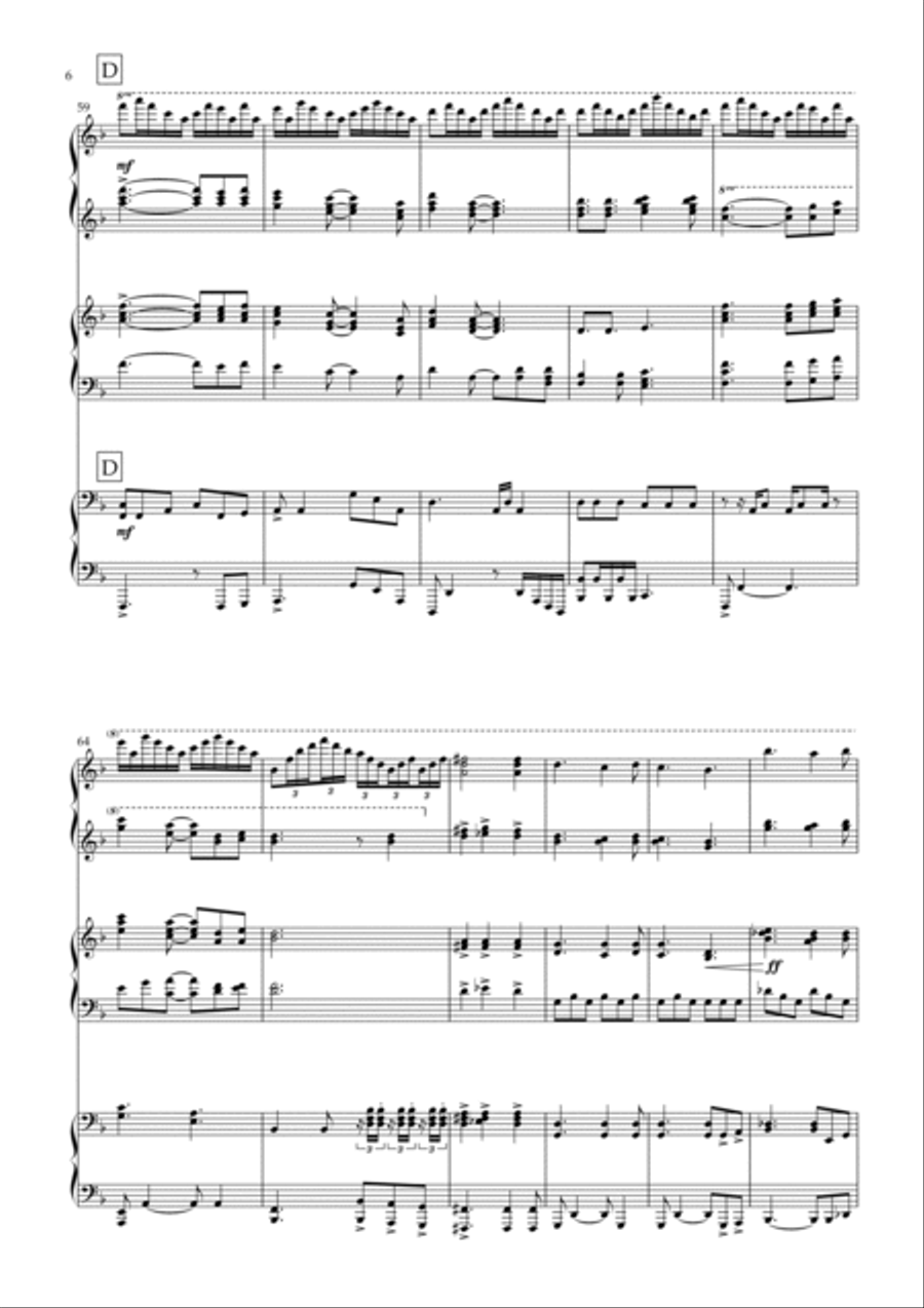 We Are The Champions Piano Duet scores gallery preview page 6