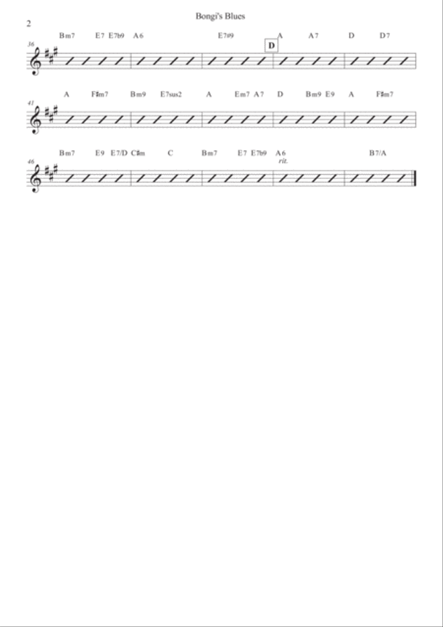Bongi's Blues Bongi's Blues Small Ensemble scores gallery preview page 5