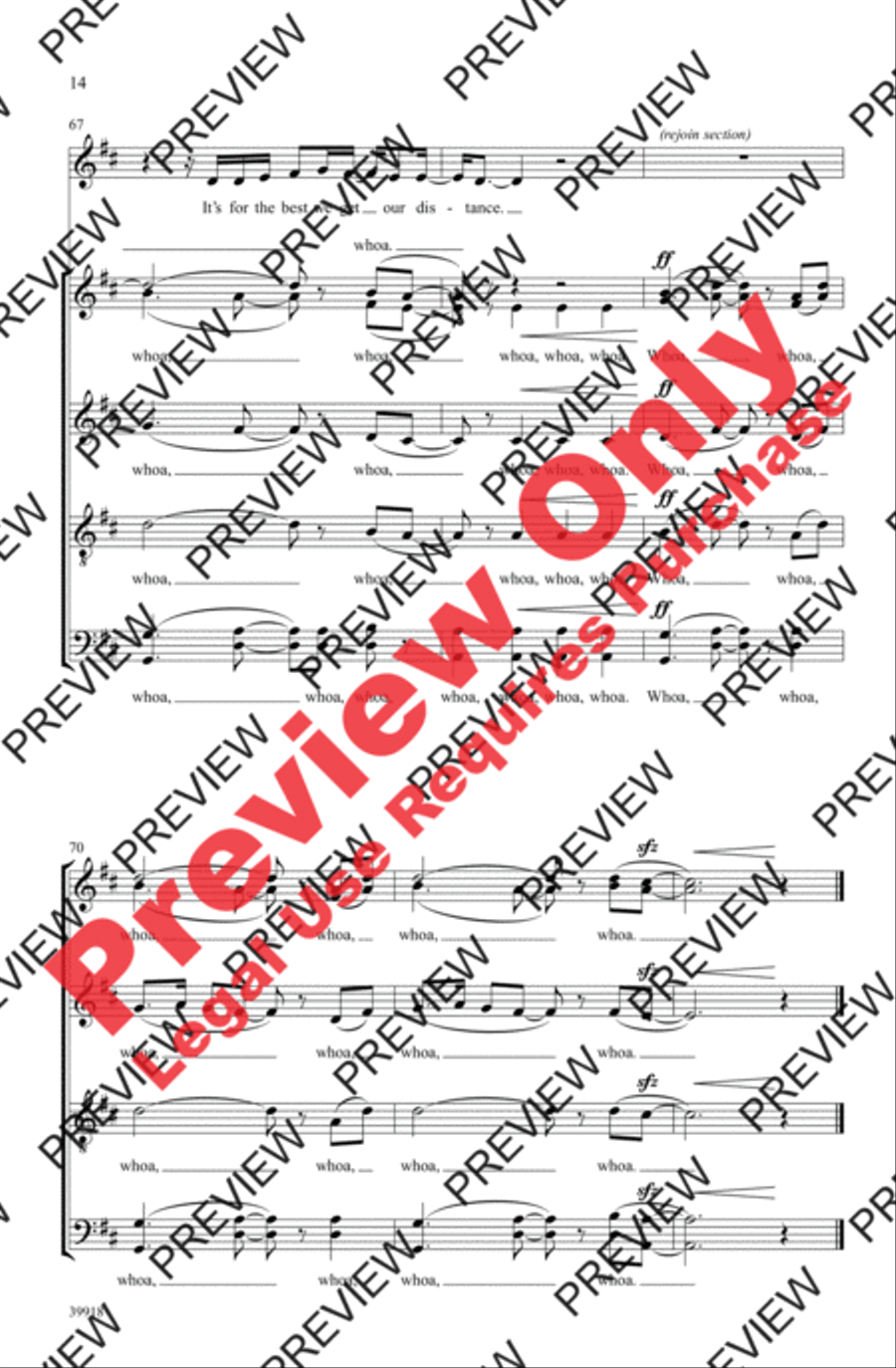 Some Nights Some Nights 4-Part scores gallery preview page 14