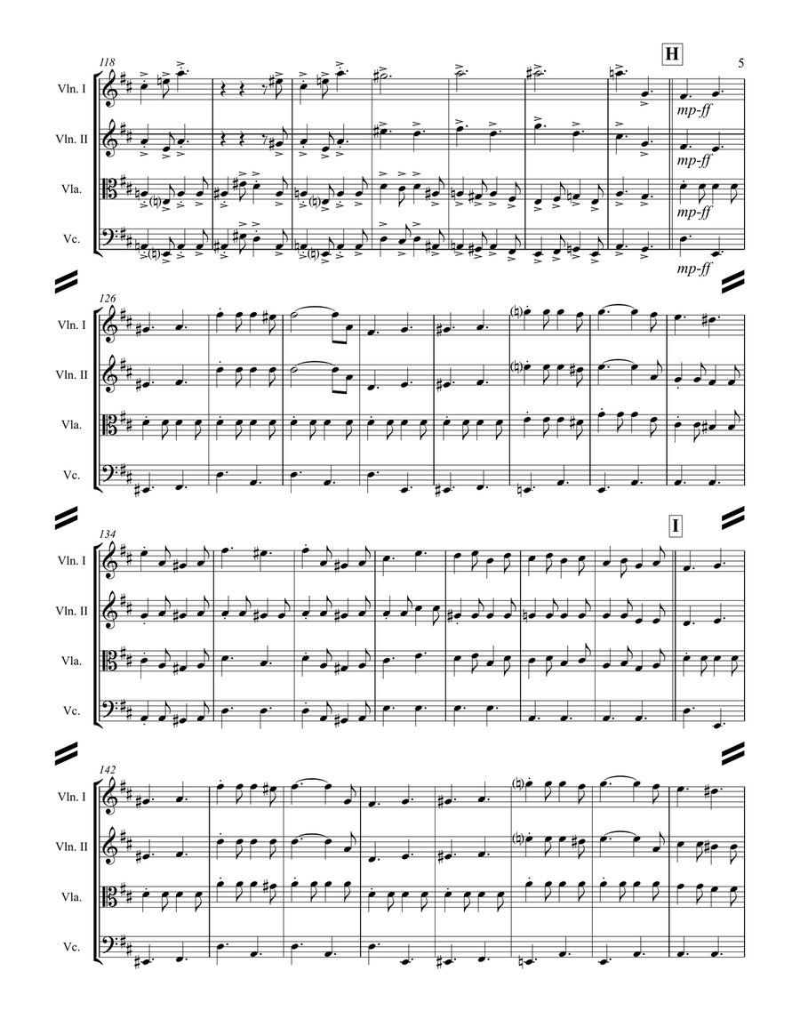 March - The Liberty Bell (for String Quartet) String Quartet scores gallery preview page 6