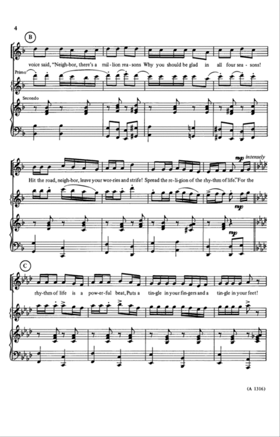 The Rhythm Of Life (from Sweet Charity) (arr. Richard Barnes) 4-Part scores gallery preview page 2