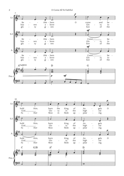 O Come All Ye Faithful (SSA choir and piano accompaniment) image number null