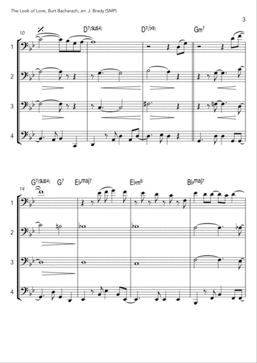 The Look Of Love Brass Ensemble scores gallery preview page 3