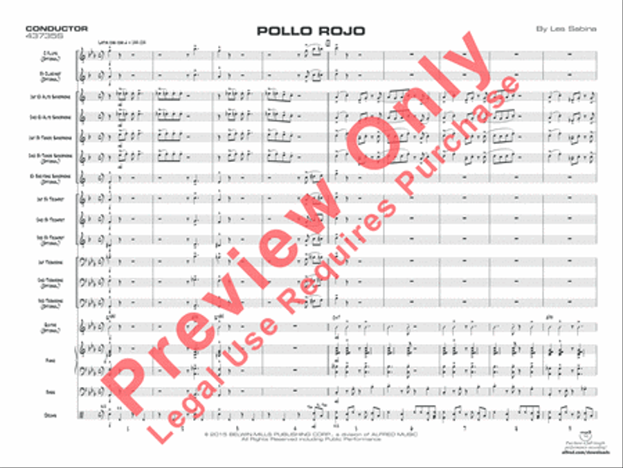 Pollo Rojo Pollo Rojo Jazz Ensemble scores gallery preview page 2