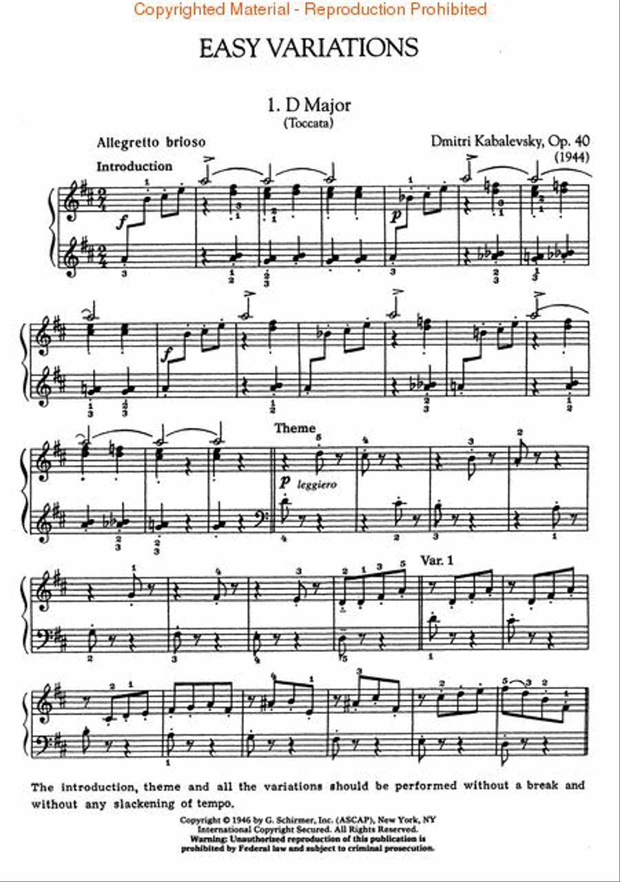 Complete Variations Piano Solo scores gallery preview page 2