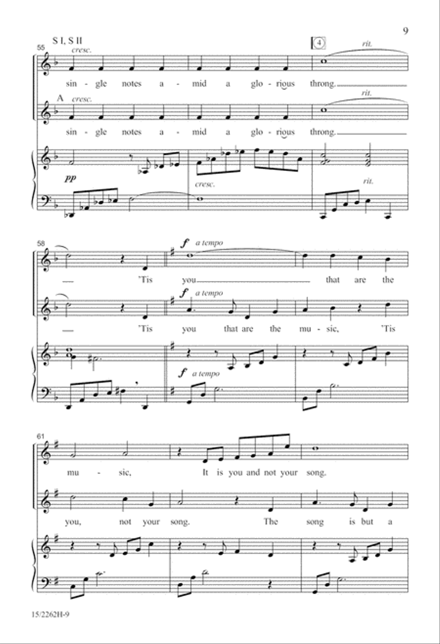 'Tis You That Are the Music SSA scores gallery preview page 9