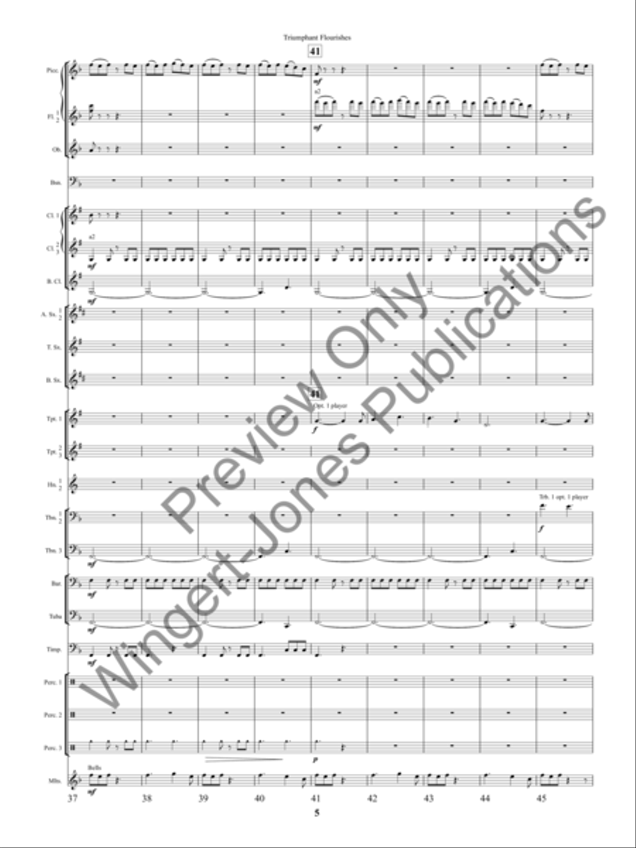 Triumphant Flourishes Concert Band scores gallery preview page 8