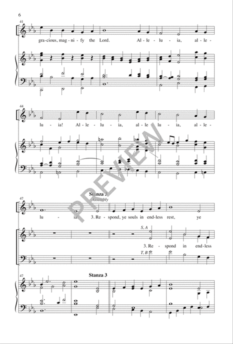 Ye Watchers and Ye Holy Ones 4-Part scores gallery preview page 7