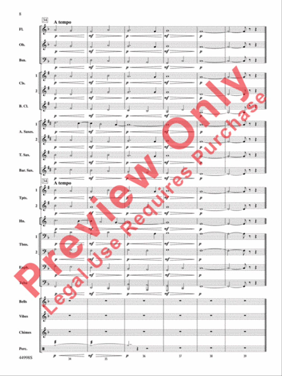 Ave Maria Concert Band scores gallery preview page 9